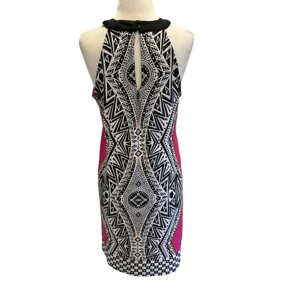 Venus Sheath Dress Black, White and Pink Small - Picture 7 of 13